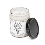 Framed Pagan Deer Skull Scented Soy Candle, 9oz White variation - USA Supplied