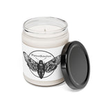 PigmentRebellion Logo Moth Scented Soy Candle, 9oz White - USA Supplied