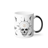 Pagan Skull & Death's- head Hawkmoth Color Morphing Mug, 11oz - USA Supplied