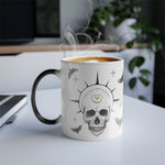 Pagan Skull & Death's- head Hawkmoth Color Morphing Mug, 11oz - USA Supplied