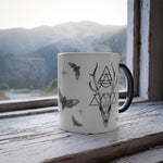 Deer Skull & Death's- head Hawkmoth Color Morphing Mug, 11oz - USA Supplied