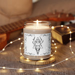 Framed Pagan Deer Skull Scented Soy Candle, 9oz White variation - USA Supplied