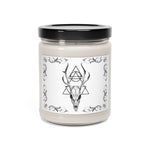 Framed Pagan Deer Skull Scented Soy Candle, 9oz White variation - USA Supplied