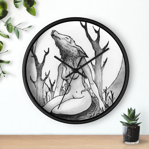 Wyf Wolf Wall Clock - USA Suplied