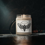 PigmentRebellion Logo Moth Scented Soy Candle, 9oz White - USA Supplied