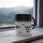 Pagan Skull & Death's- head Hawkmoth Color Morphing Mug, 11oz - USA Supplied