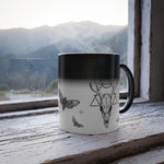 Deer Skull & Death's- head Hawkmoth Color Morphing Mug, 11oz - USA Supplied