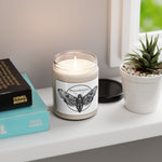 PigmentRebellion Logo Moth Scented Soy Candle, 9oz White - USA Supplied